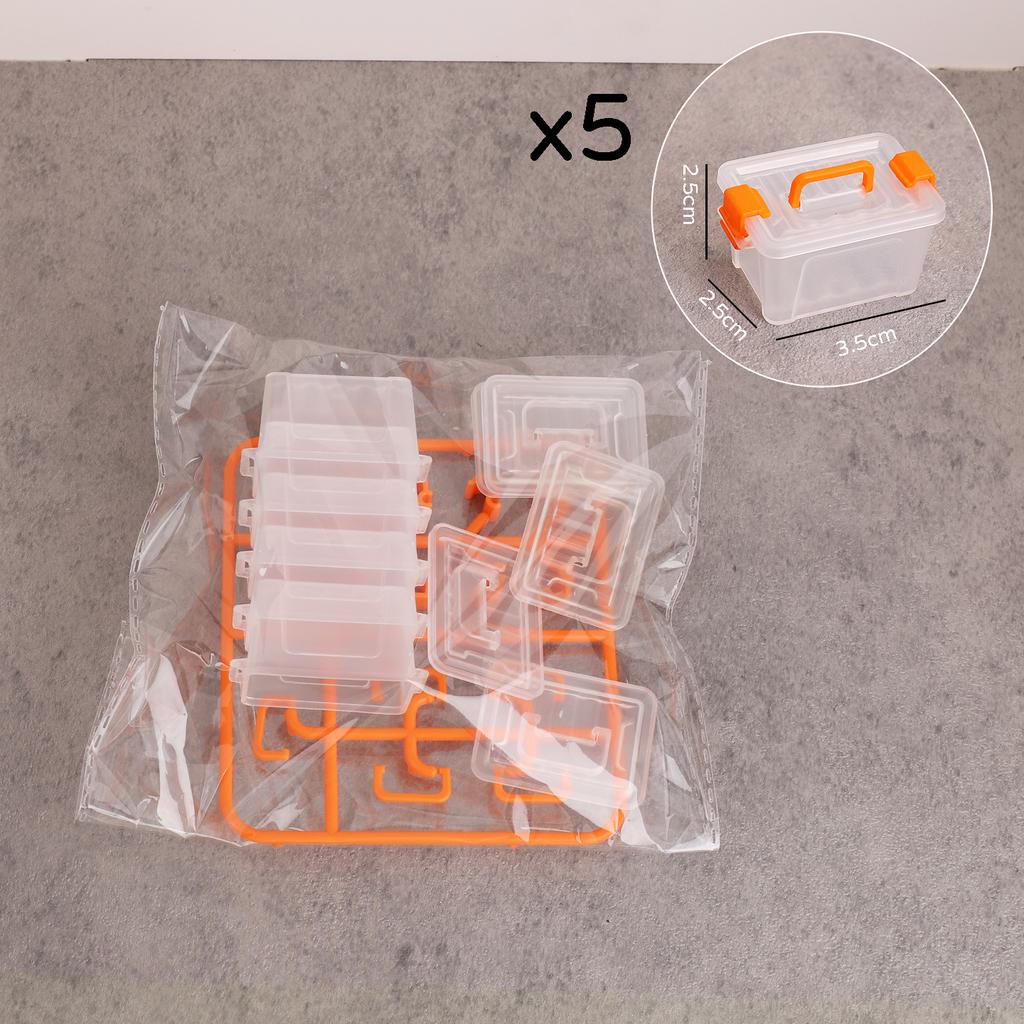 5 Mini Suitcase Storage Boxes Transparent Small Item Organizer DIY Miniature Scene Decor Photography Props Handcraft Essentials