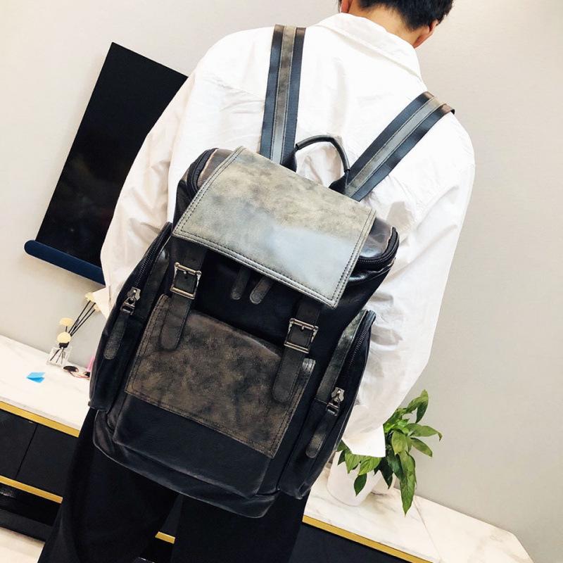 Backpack Men's Cowhide Backpack Large Capacity Fashion Trend Computer Bag Travel Bag Casual Soft Leather School Bag Trend
