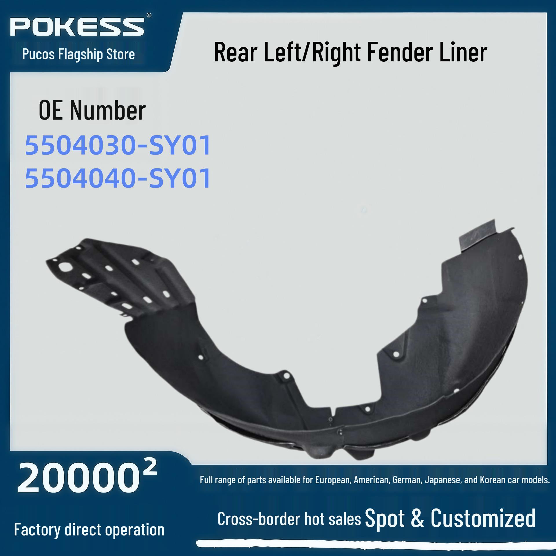

5504030-sy01: Compatible Rear Left/Right Fender Liner for 2022 AITO M7 - 5504040-sy01 Fender Liner Rear Left