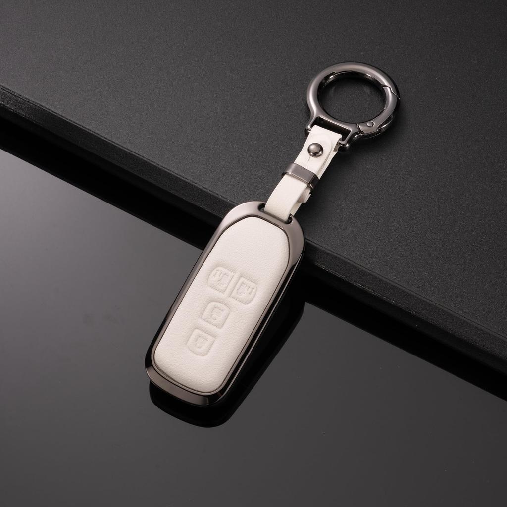 [PIMOHI] NBOX Key Case Metal Genuine Leather Compatible with Honda