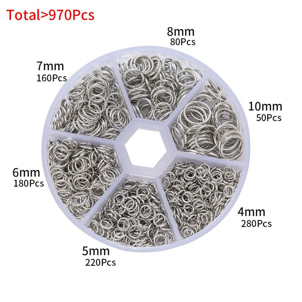 DIY Jewelry Making Kit: Single Loop Jump Rings & Ear Ornament Chains