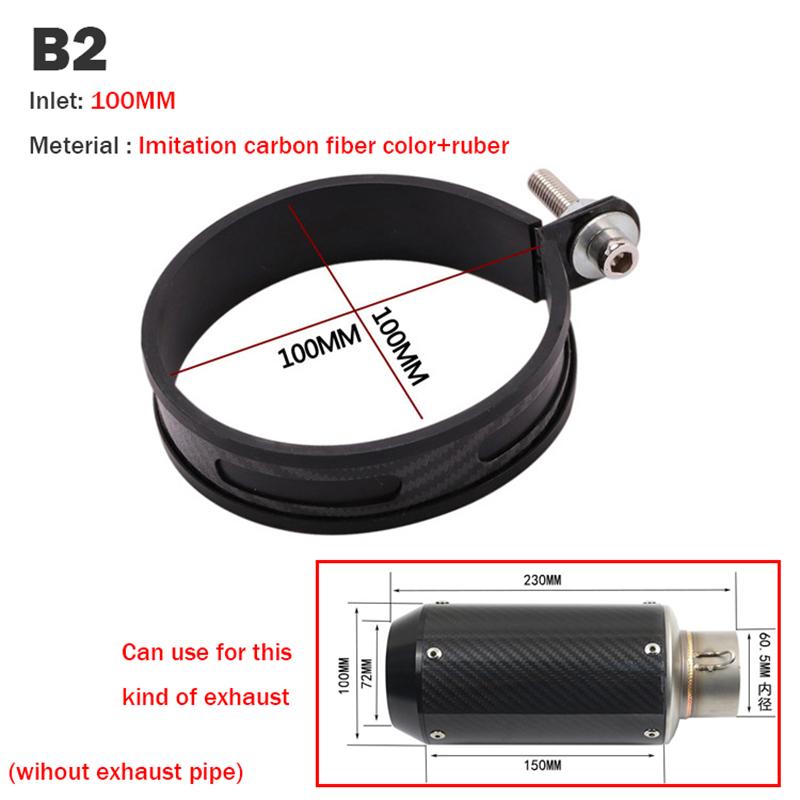 Motorcycle Exhaust Muffler Escape Clamp Carbon