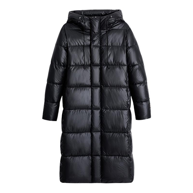 Winter Large Size Plus Long Cotton-padded Coat Women's Black Cold-proof Coat