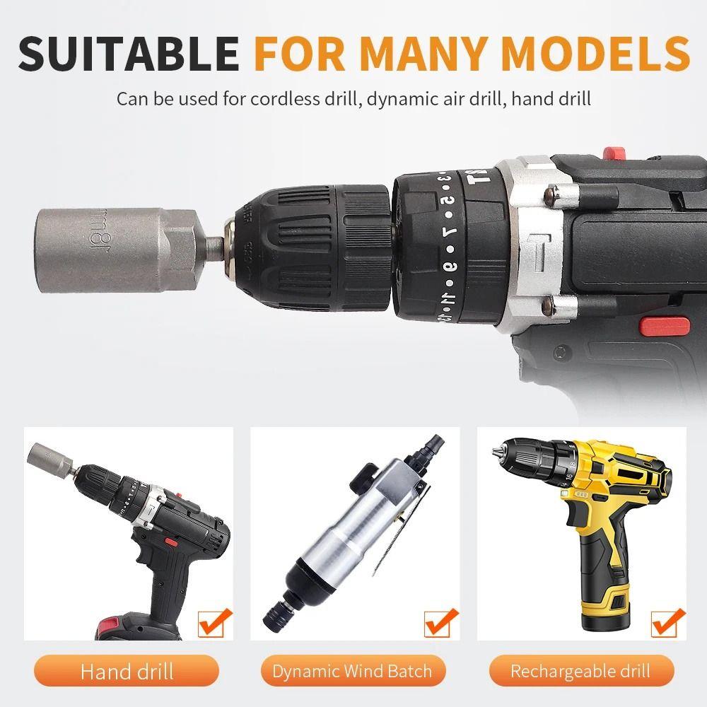 Magnetic Impact Socket Length 65MM Nut Screwdriver Durable Hex Socket Adapter  Repairing Tool Kit
