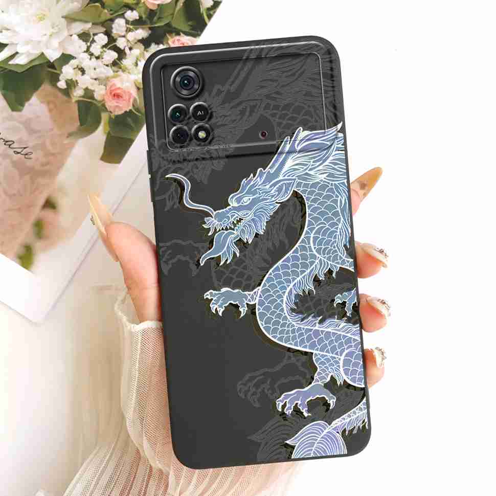 For Xiaomi Poco M4 Pro 4G Casing Flowers Soft Silicone Back Cover Phone Case for Xiaomi PocoM4 Poco M4 Pro Covers Bag Capa