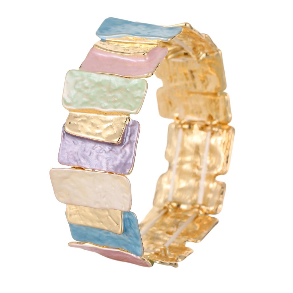 Ladies' Fashionable Versatile Irregular Square Elastic Bracelet