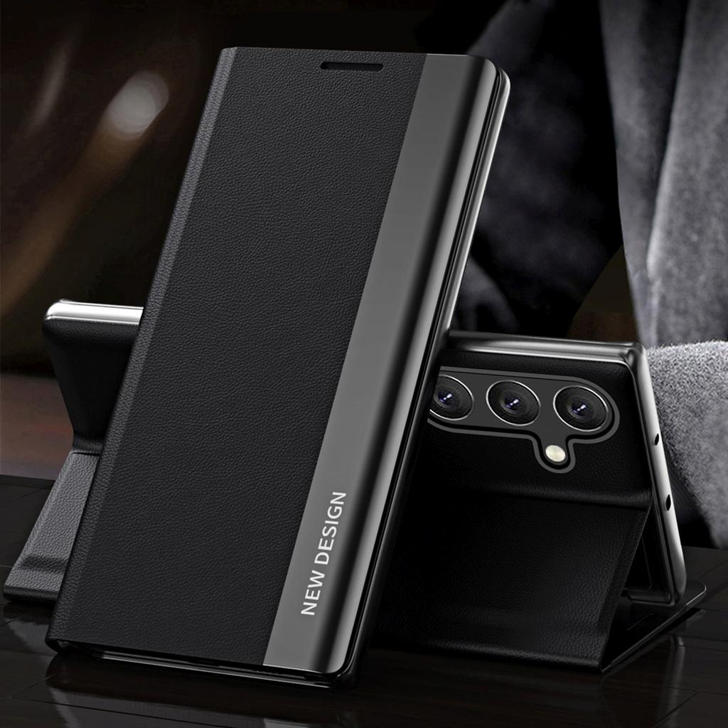 Etui z klapką i podstawką do Samsung Galaxy S24 FE Sleep Case Pro - czarny