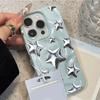 Stars Y2k Ins 3D Irregular Wrinkle Meteorite Phone Cases for IPhone 17 16 15 14 Plus 13 12 11 Air Pro Max Shockproof Glossy Soft