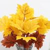 Artificial Red Maple Leaf with Stem Realistic UV Resistant Home Indoor Outdoor