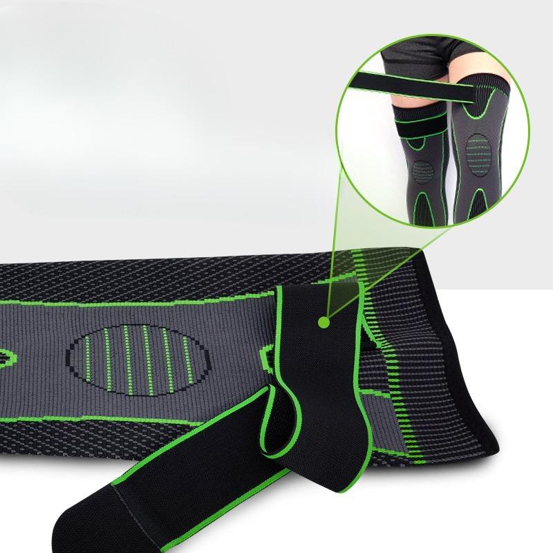 Long Tube Compression Sports Knee Pads  New Nylon Elastic Knitted Thermal Protective Gear for Cycling  Fitness and Running