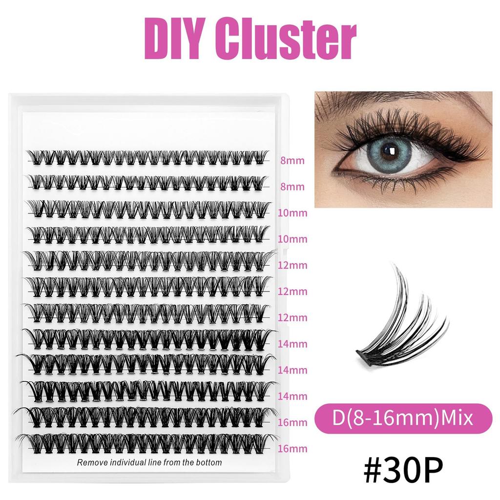 Single Cluster False Eyelashes European and American Thick Large Capacity Hot Melt Hair