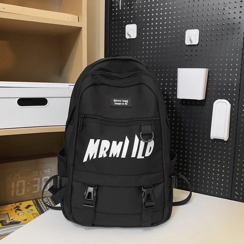 

Korean Style Large Capacity Backpack Ins Style Suitable For Junior High School High School And College Students Unisex Workwear Style Black Color