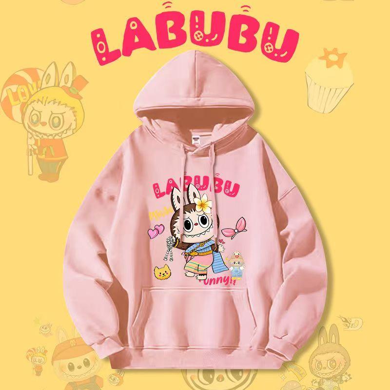 Anime LABUBU 3D Tištěná Dětská Mikina Podzimní A Zimní Dětské Chlapecké a Dívčí Pulovry Dlouhý Rukáv Oblečení