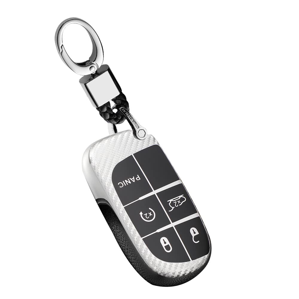 [KUNIO] Чехол для ключей, Держатель для ключей, Обложка для ключей, Водонепроницаемый, Легкий, Мягкий, для Jeep Renegade серебряный