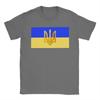 Ukraine Flag  T-Shirt for Men  Awesome Cotton Tee Shirt Round Collar Short Sleeve T Shirts Birthday Present Tops
