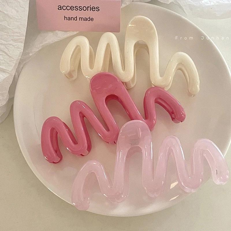 Jelly color shark hairpins 1 PC with as a head accessory wavy low-neck hairpin clips series resembling hairstyle Jewelry