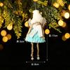 New Christmas decorative sequins pentagram Santa Claus pendant home Christmas tree decoration pendant