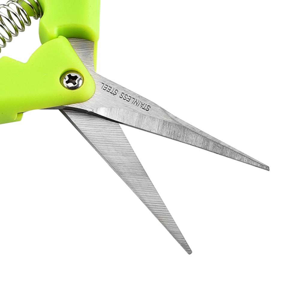 Stainless Steel Hand Elbow Spring Safety Lock Garden Pruning Scissors Outdoor