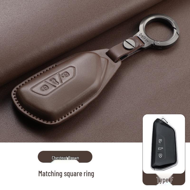 Volkswagen Schlüsselhüllen - Echtes Leder für Teramont, Tiguan L, Tayron, Sagitar, Tharu, Bora, Passat, Magotan und CC Modelle.