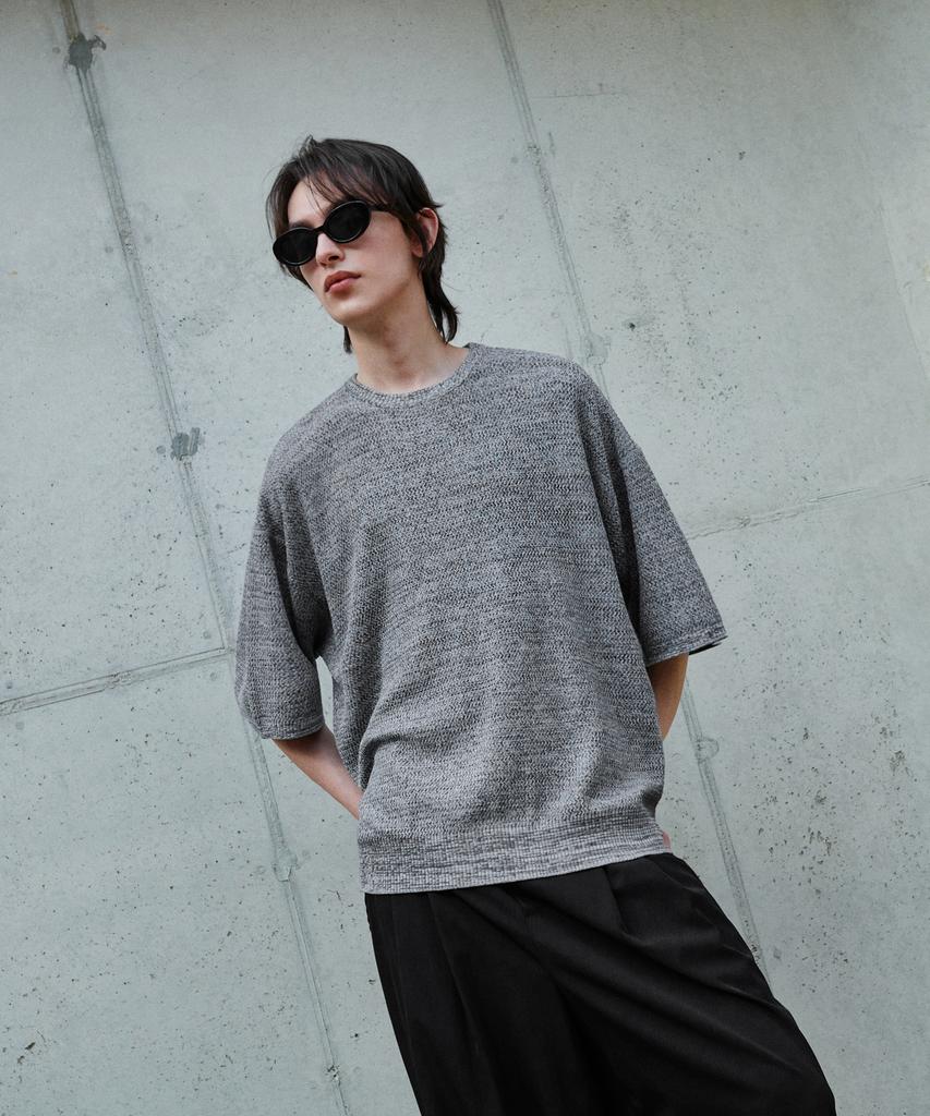 GLW Two-Tone Mixed Half Knit Gray
