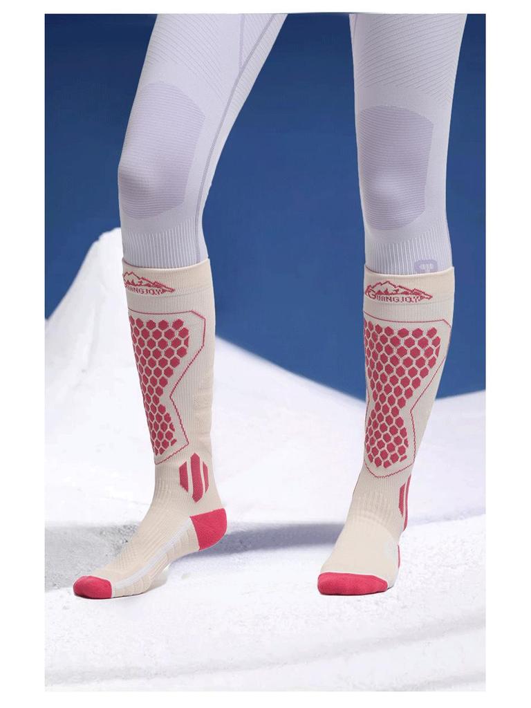 Unisex Thermal Compression Ski Socks - Non-Slip, Quick-Dry, Breathable and Sweat-Wicking for Outdoor Activities