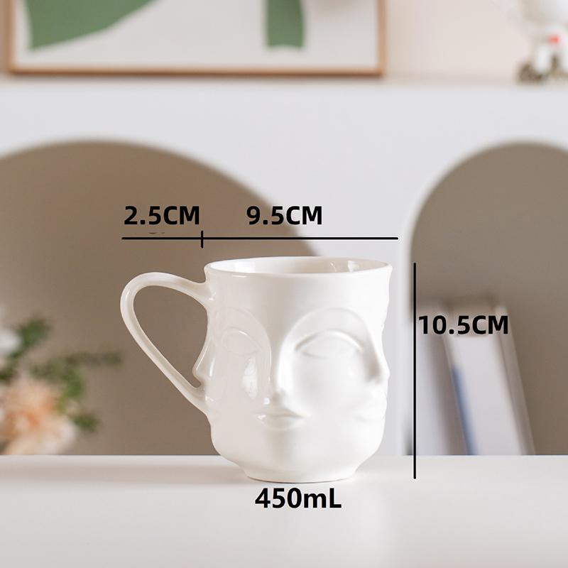 Abstract Human Face Ceramic Mugs Creative Cup Dining Table Coffee Mug Milk Cups Afternoon Tea Teacup Fruits Juice Container
