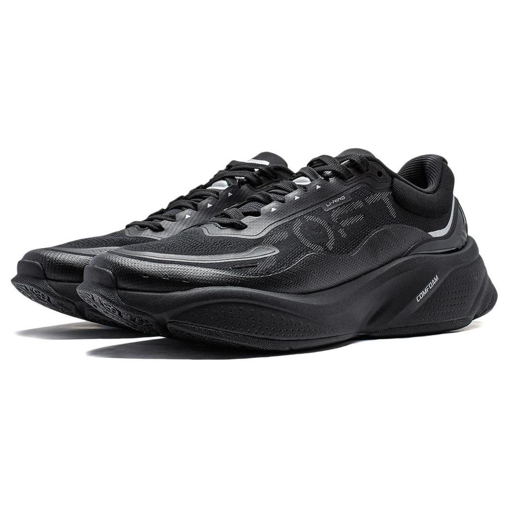 Li Ning Soft Cushioning Abrasion Resistant Lightweight Low top Casual Shoes Women's Black AGLU010-1