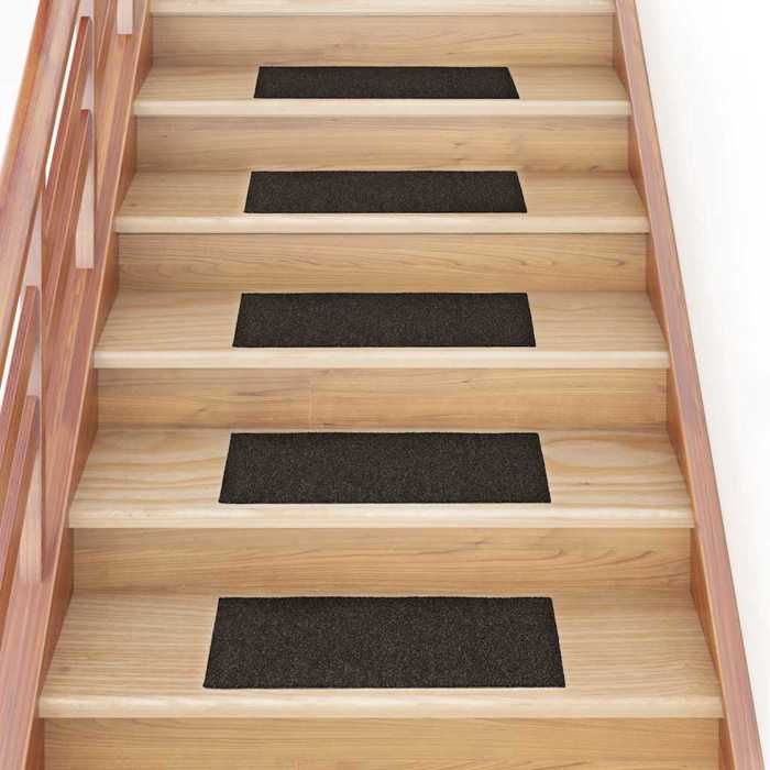 VidaXL Self-adhesive Stair Treads 15 Pieces 60 X 25 Cm Dark Brown Rectangular 326919