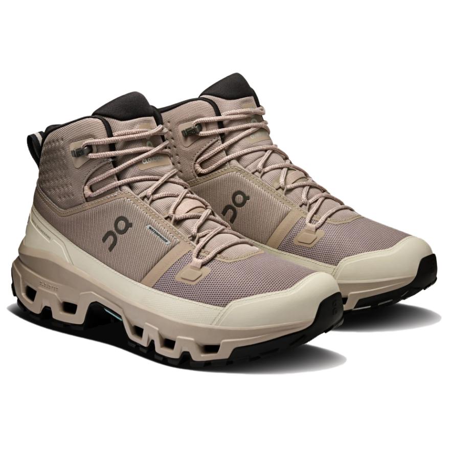 On Cloudrock Mid WP Comfortable Versatile Slip Resistant Durable Hiking Shoes Men Hiking Shoes Gray Brown 3MF10163318