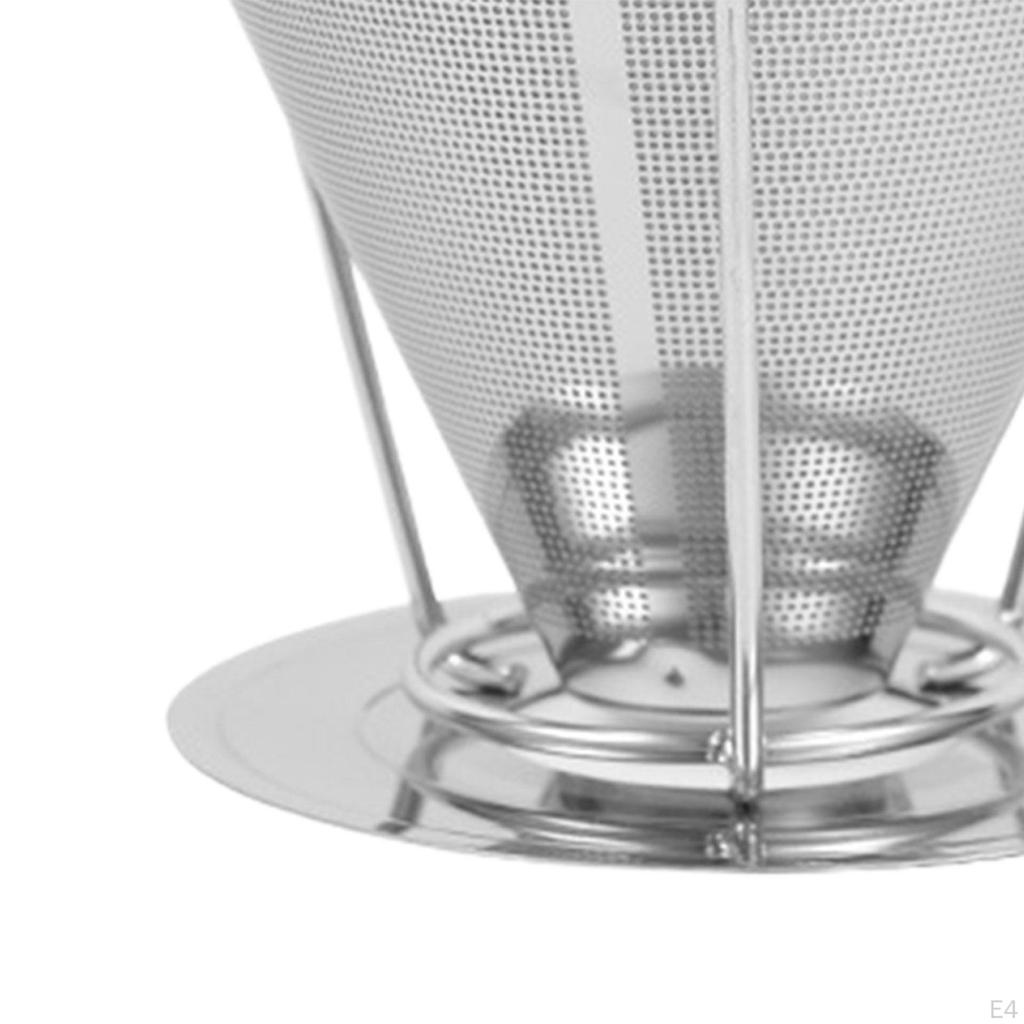 Uchwyt siatkowy na dripper do kawy Wielorazowy filtr do domu kawiarni wędrówek podróży