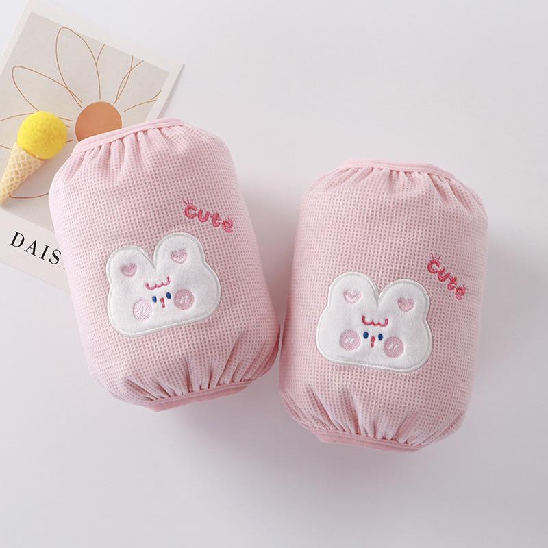 Children's Cartoon Anti-Stain Waffle Oversleeves - Autumn/Winter Down Jacket Cuffs