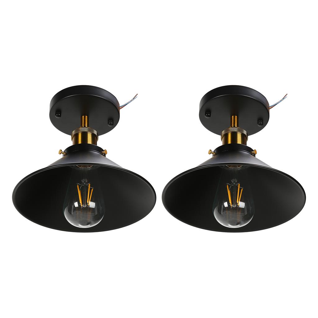 E27 Ceiling Light Industrial Black Wrought Iron Ceiling Lamp for Farm Kitchen Corridor 85?240V
