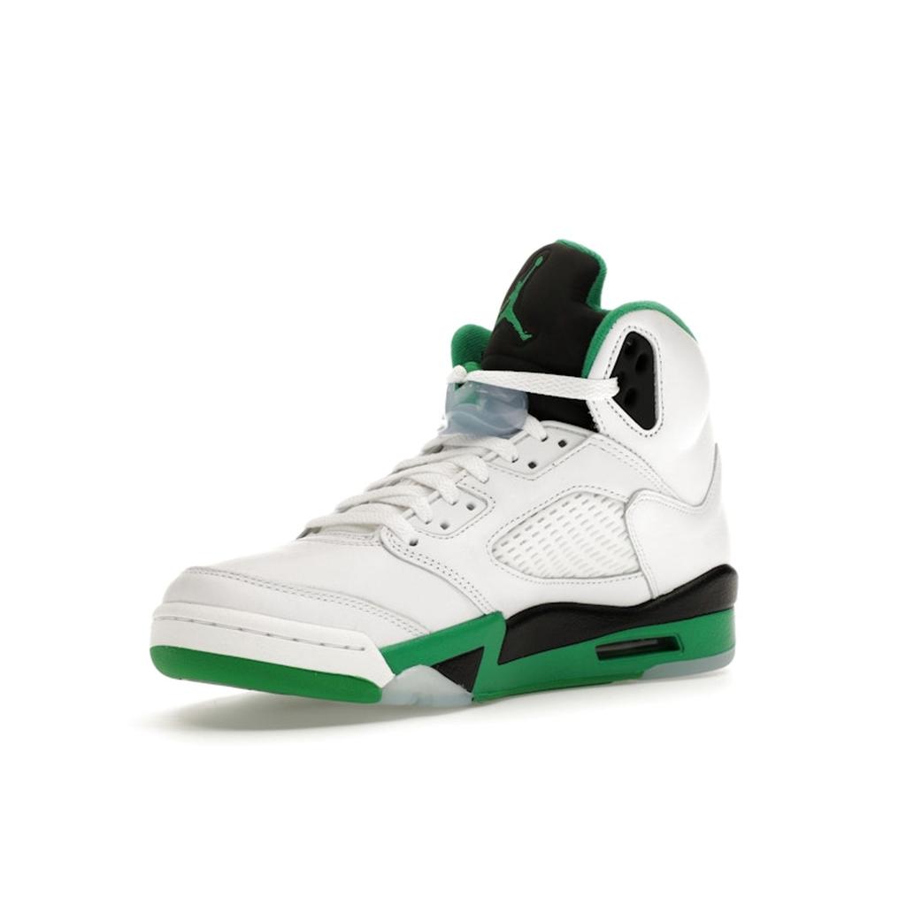 Air Jordan 5 Retro Lucky Green Damen Sneaker Weiß Schwarz Eisblau DD9336-103