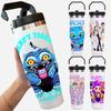 30Oz Anime K-Pop Large Capacity Portable Car Cup Stainless Steel Thermos Cup with Straw Handle Travel Sports Water Bottle Vacuum Flask