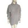 Turtleneck Pile Collar Long Sleeve Thickened Warm Pullover Sweater Women Autumn Winter Solid