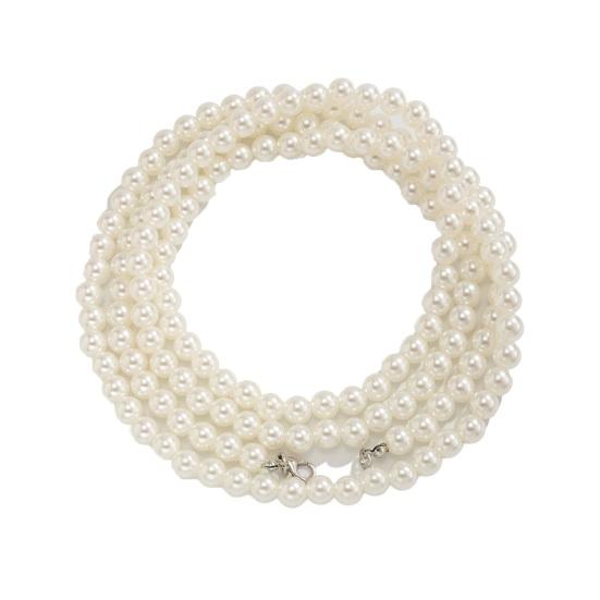 Yousheng Women Brooch Pin Tassel Jeans Anklet Jewelry Elegant Faux Pearl Accessory Chain Tassel Pin for Jeans Jackets Coats Sweaters