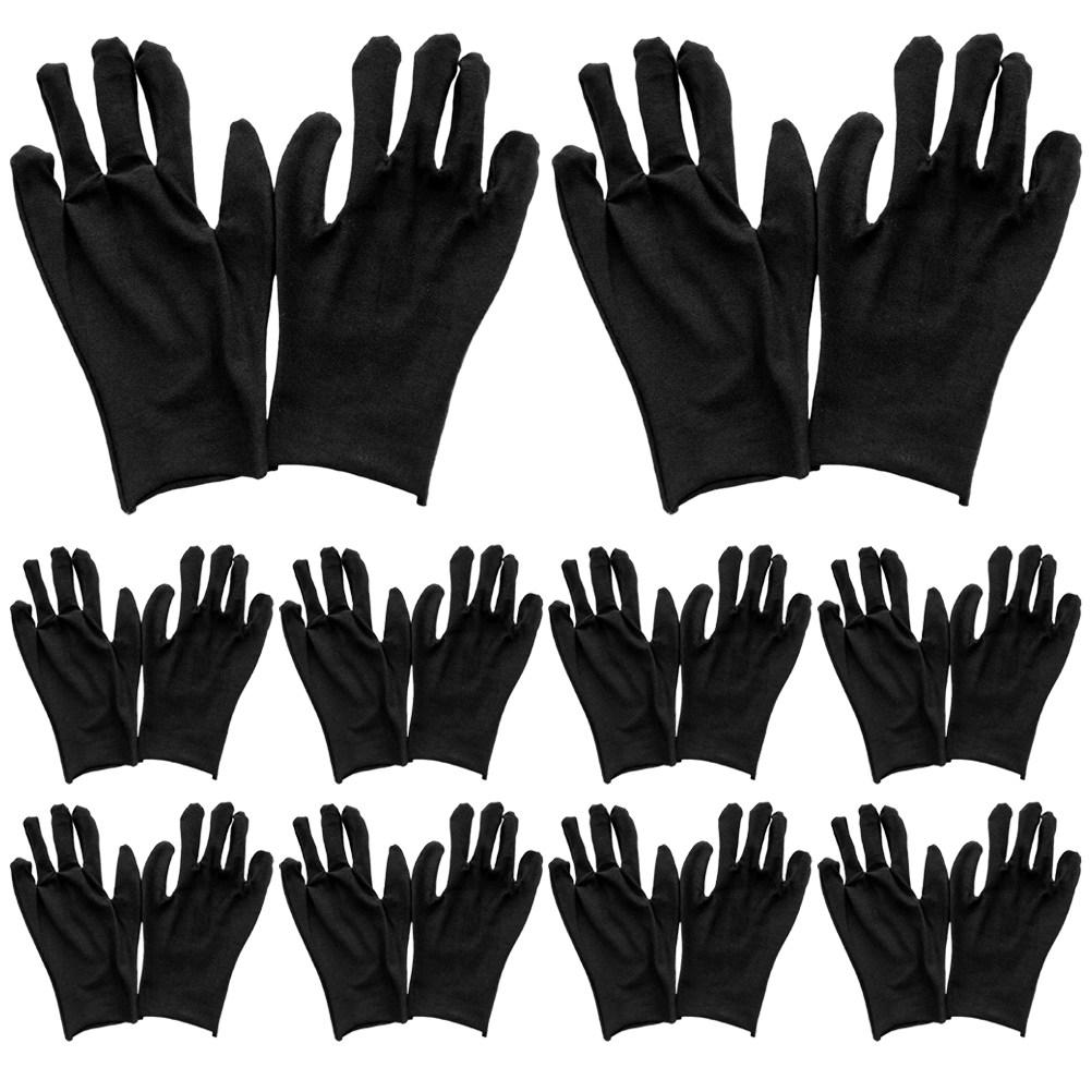 12Pairs Thick Labour Protection Cotton Gloves Comfortable Working Gloves Hand Safety Breathable Anti-Skid