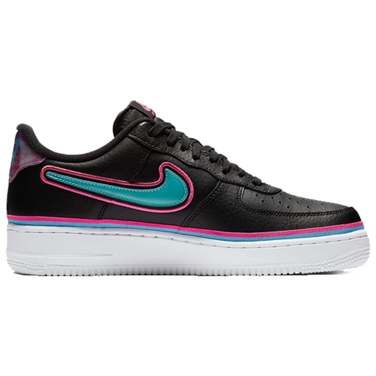 Nike Air Force 1 Low Sport Nba Black Blue Gale Laser Fuchsia AJ7748-002