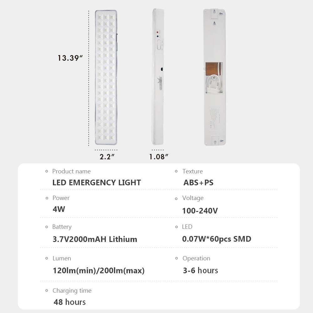 60LED Handheld Camping Light Portable Lantern 2 Modes Hanging Tent Light Rechargeable Night Outdoor Emergency Lighting