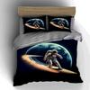 Astronaut Surfing Space. Bedding Duvet Cover Sets Duvet Covers Pillowcases Gifts (1 * Duvet Cover 2 * Pillowcases, Without Duvet Insert)
