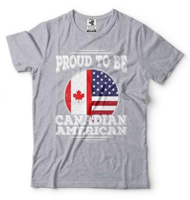 Mens Proud To Be American Canadian Shirt America Canada Shirt Canadian Shirt Unisex T-Shirt