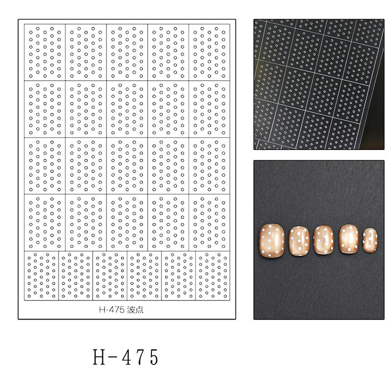 1 Sheet Nail Art Hollow Out Sticker Star Butterfly Love Adhesive Template Stamp Stickers Nail Art Decoration Charm Nail Decals