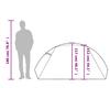 Dome Camping Tent for 2 Persons White & Dark Waterproof