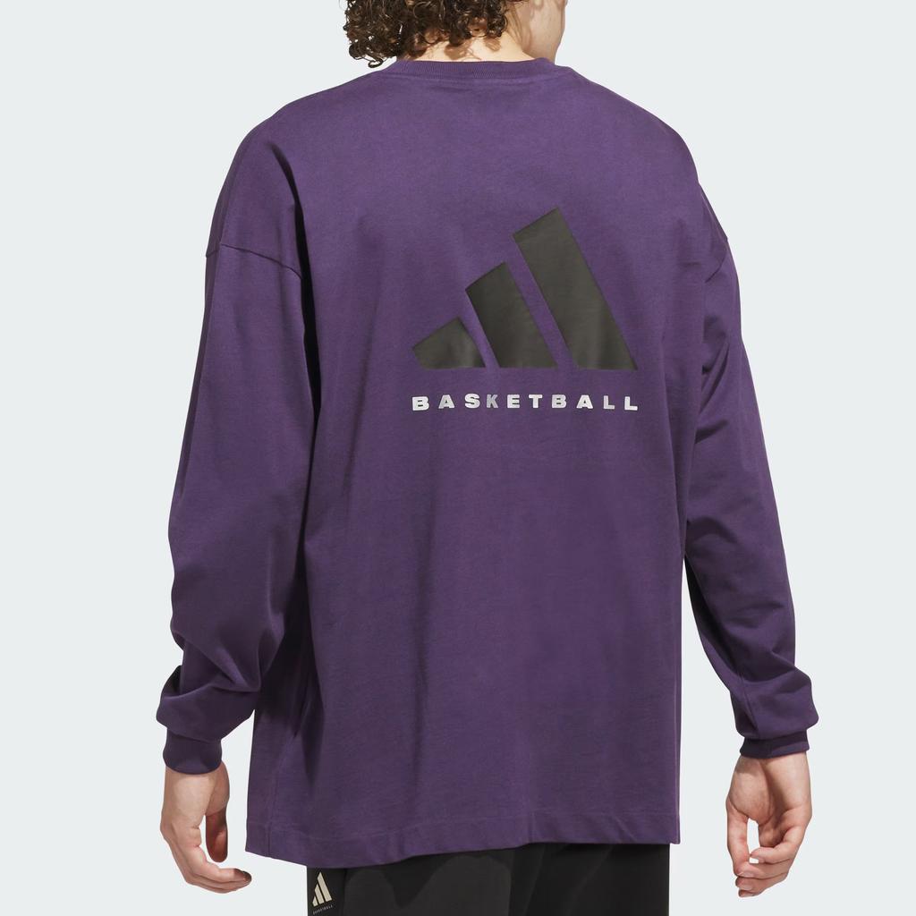 Adidas Basketball The 2026 Collection Chapter 01 Loose Fashion Sports Crew Neck Long Sleeve T-Shirt Unisex Tops JX5581