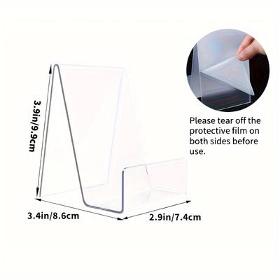 4/8pcs Transparent Acrylic Stand, Desktop Acrylic Book Photo Frame Art Display Stand, Greeting Card Holder, Party Holiday Seat