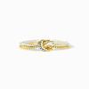 Huitan Two Tone Metal Knot Ring Statement Finger Accessories for Women Modern Fashion Design Female Rings Party Creative Jewelry