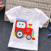 Firetruck Firefighter Kids Clothes Short-sleeved T-shirts Children Sweatshirt Cartoon Cartoon Car Excavator Boys Girls Clothing