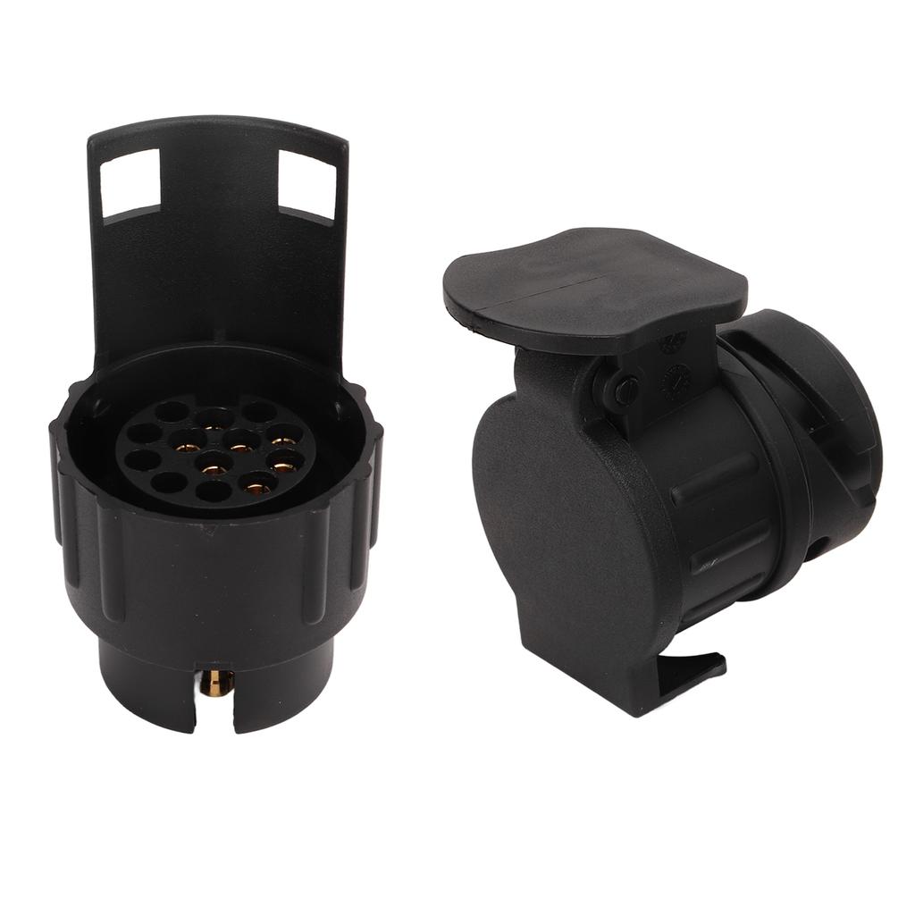 7 Pin To 13 Pin and 13 Pin To 7 Pin Trailer Socket Adapter Set Towing Socket Converter for  Trailer Plugs