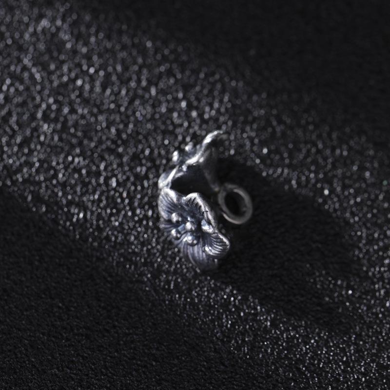 Color-Preserving Distressed Silver Persimmon Lucky Cat Pendant DIY Handmade Bracelet with Tibetan Silver Accessories