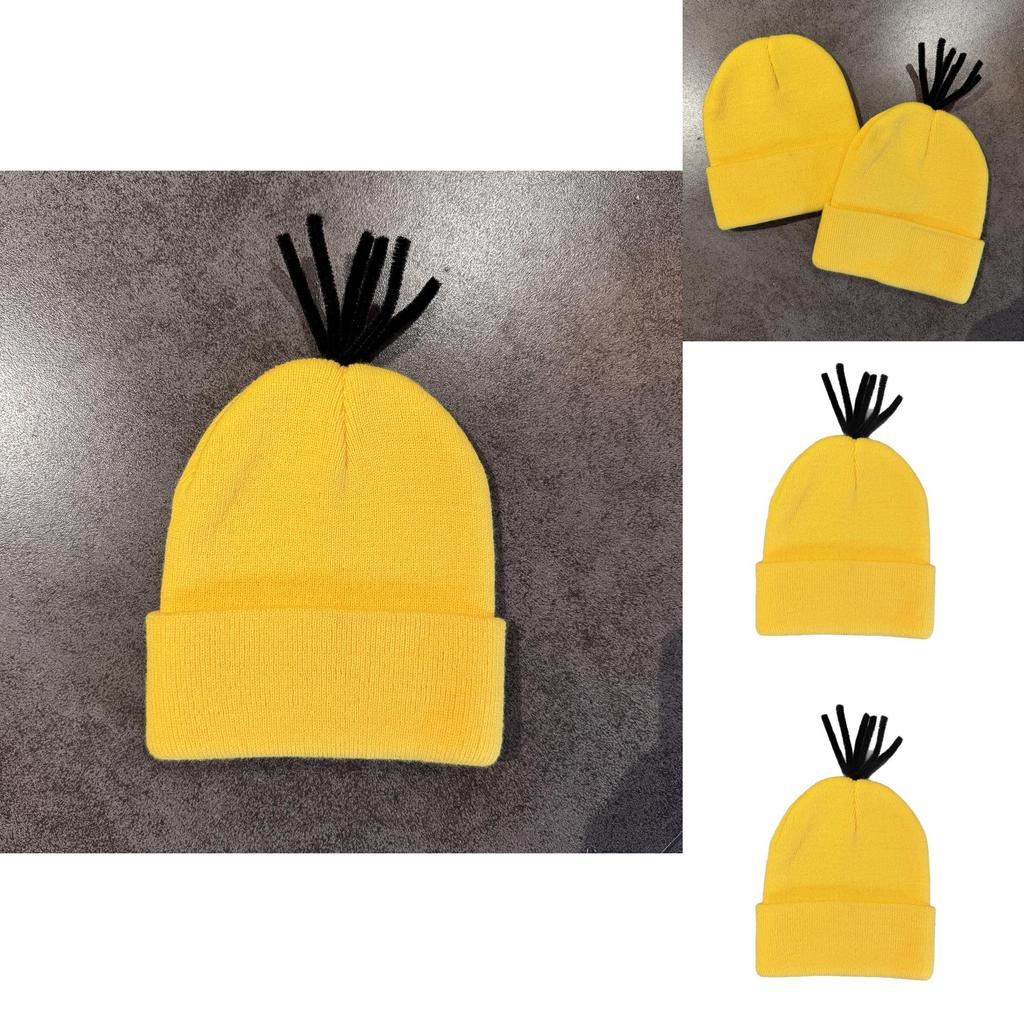 Minions Cartoon Knit Beanie Hat For Winter Warmth And Streetwear Fashion
